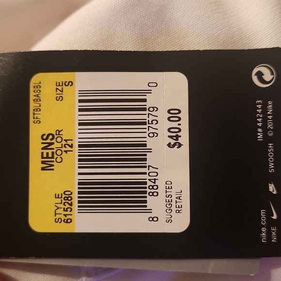 Nike Men's Baseball  White Pants with Orange Trim - Picture 6 of 6